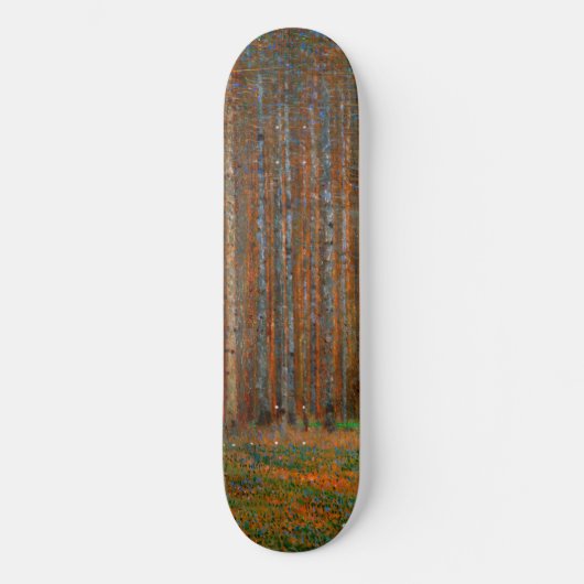 Gustav Klimt - Tannenwald dennenbos Persoonlijk Skateboard (Voorkant)