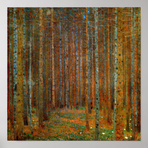 Gustav Klimt - Tannenwald Dennenbos Poster