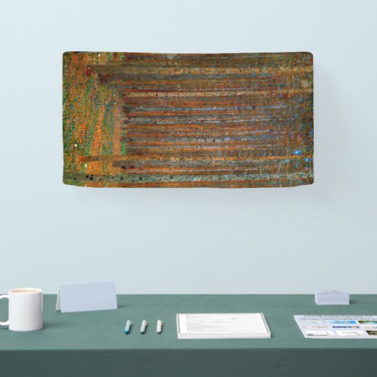Gustav Klimt - Tannenwald dennenbos Spandoek (Beurs)
