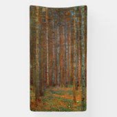 Gustav Klimt - Tannenwald dennenbos Spandoek (Verticaal)