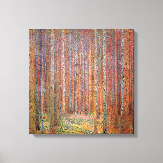 Gustav Klimt - Tannenwald I Canvas Afdruk (Voorkant)