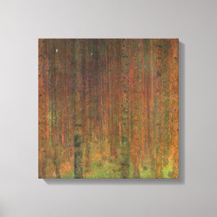 Gustav Klimt - Tannenwald II Canvas Afdruk