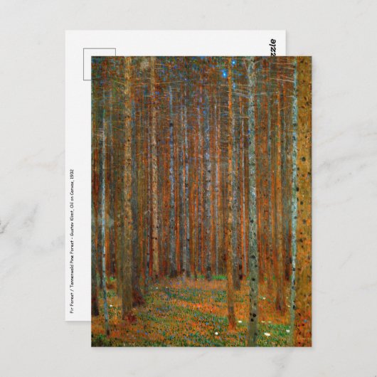 Gustav Klimt - Tannenwald Pine Forest Briefkaart (Voorkant / Achterkant)