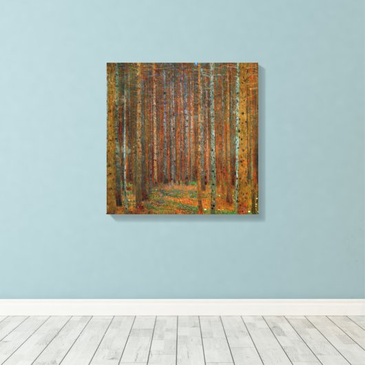 Gustav Klimt - Tannenwald Pine Forest Canvas Afdruk (Insitu (Houten vloer))