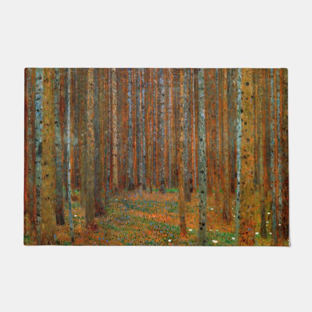 Gustav Klimt - Tannenwald Pine Forest Deurmat (Voorkant)