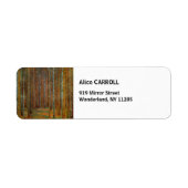 Gustav Klimt - Tannenwald Pine Forest Etiket (Voorkant)