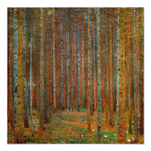 Gustav Klimt - Tannenwald Pine Forest Foto Afdruk (Voorkant)