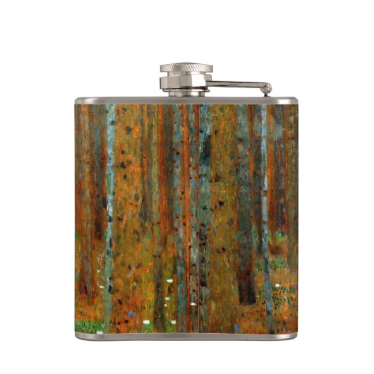 Gustav Klimt - Tannenwald Pine Forest Heupfles (Achterkant)