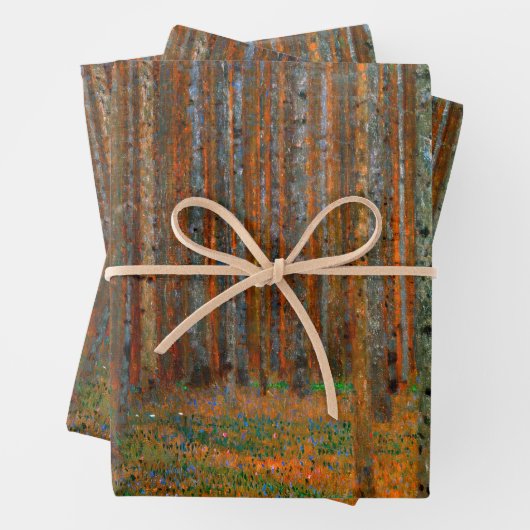 Gustav Klimt - Tannenwald Pine Forest Inpakpapier Vel (In situ)