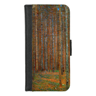 Gustav Klimt - Tannenwald Pine Forest iPhone 8/7 Portemonnee Hoesje