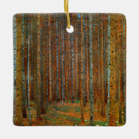 Gustav Klimt - Tannenwald Pine Forest Keramisch Ornament (Voorkant)