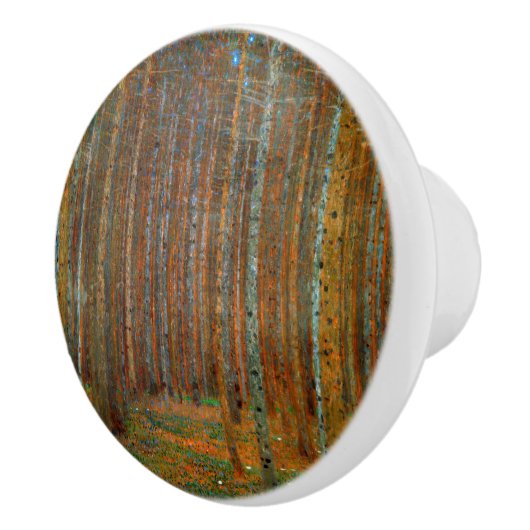 Gustav Klimt - Tannenwald Pine Forest Keramische Knop (Rechts)