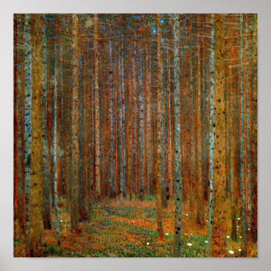 Gustav Klimt - Tannenwald Pine Forest Poster (Voorkant)