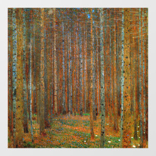 Gustav Klimt - Tannenwald Pine Forest Raamsticker