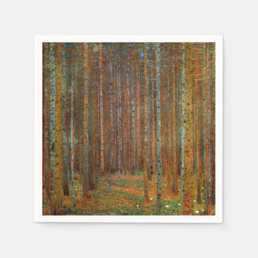 Gustav Klimt - Tannenwald Pine Forest Servet (Voorkant)