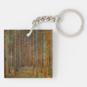 Gustav Klimt - Tannenwald Pine Forest Sleutelhanger (Achterkant)