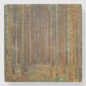 Gustav Klimt - Tannenwald Pine Forest Stenen Onderzetter (Voorkant)