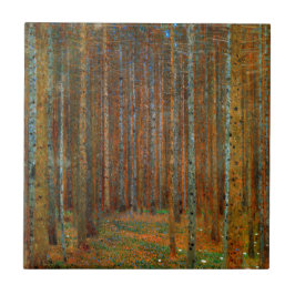 Gustav Klimt - Tannenwald Pine Forest Tegeltje