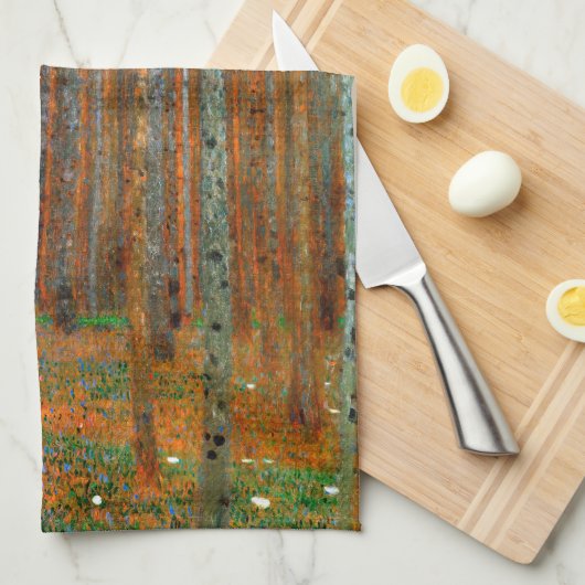 Gustav Klimt - Tannenwald Pine Forest Theedoek (Quarter Fold)