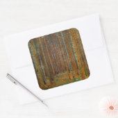 Gustav Klimt - Tannenwald Pine Forest Vierkante Sticker (Envelop)