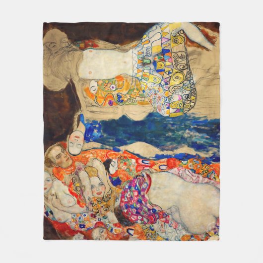 Gustav Klimt - The Bride (onafgewerkt) Fleece Deken (Voorkant)