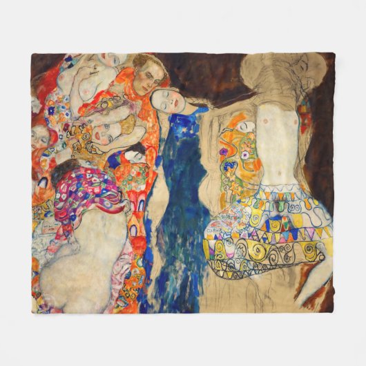 Gustav Klimt - The Bride (onafgewerkt) Fleece Deken (Voorkant (Horizontaal))
