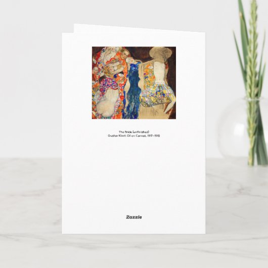 Gustav Klimt - The Bride (onafgewerkt) Kaart (Achterkant)