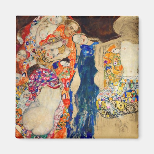 Gustav Klimt - The Bride (onafgewerkt) Magneet (Voorkant)
