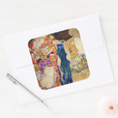 Gustav Klimt - The Bride (onafgewerkt) Vierkante Sticker (Envelop)