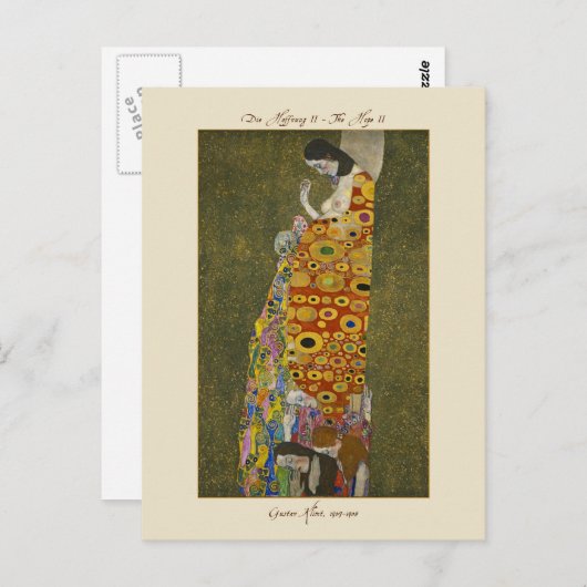 Gustav Klimt The Hope II 1907-1908 Postcard Briefkaart (Voorkant / Achterkant)