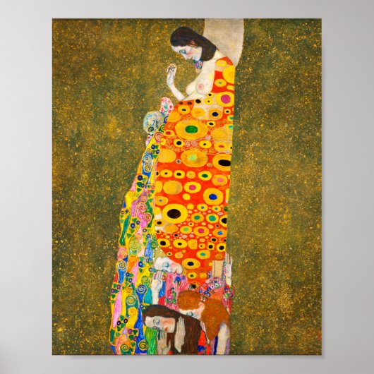 Gustav Klimt The Hope II, Die Hoffnung II Poster (Voorkant)
