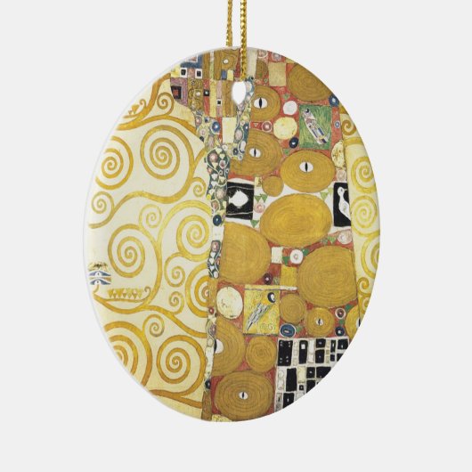 Gustav Klimt - The Hug - Classic Artwork Keramisch Ornament (Rechts)