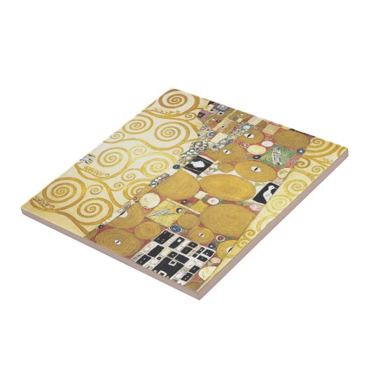 Gustav Klimt - The Hug - Classic Artwork Tegeltje (Zijkant)