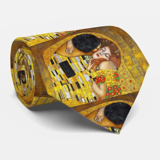 Gustav Klimt, "The Kiss" ネ タ イ Stropdas (Opgerold)