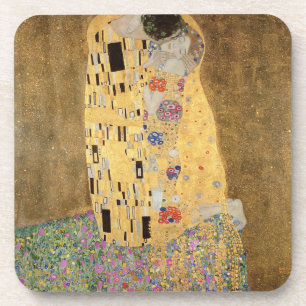 Gustav Klimt   The Kiss, 1907-08 Bier Onderzetter