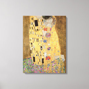 Gustav Klimt   The Kiss, 1907-08 Canvas Afdruk