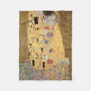 Gustav Klimt   The Kiss, 1907-08 Fleece Deken