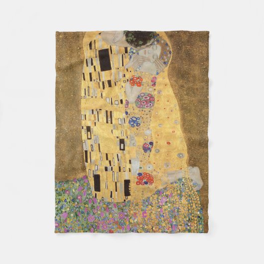 Gustav Klimt | The Kiss, 1907-08 Fleece Deken (Voorkant)