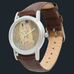 Gustav Klimt | The Kiss, 1907-08 Horloge<br><div class="desc">The Kiss,  1907-08 | door Gustav Klimt | Art Location: Osterreichische Galerie Belvedere,  Wenen,  Oostenrijk | Oostenrijkse artiest | Collectie Afbeelding nummer: XAM601</div>