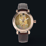 Gustav Klimt | The Kiss, 1907-08 Horloge<br><div class="desc">The Kiss,  1907-08 | door Gustav Klimt | Art Location: Osterreichische Galerie Belvedere,  Wenen,  Oostenrijk | Oostenrijkse artiest | Collectie Afbeelding nummer: XAM601</div>