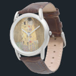 Gustav Klimt | The Kiss, 1907-08 Horloge<br><div class="desc">The Kiss,  1907-08 | door Gustav Klimt | Art Location: Osterreichische Galerie Belvedere,  Wenen,  Oostenrijk | Oostenrijkse artiest | Collectie Afbeelding nummer: XAM601</div>