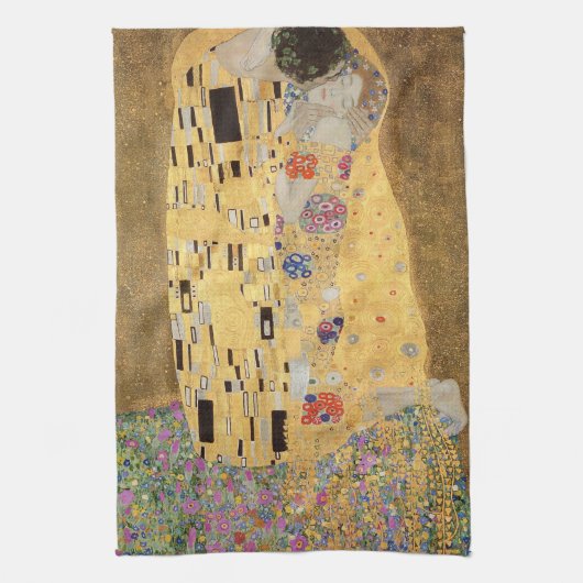 Gustav Klimt | The Kiss, 1907-08 Theedoek (Verticaal)