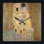 Gustav Klimt | The Kiss, 1907-08 Vierkante Klok<br><div class="desc">The Kiss,  1907-08 | door Gustav Klimt | Art Location: Osterreichische Galerie Belvedere,  Wenen,  Oostenrijk | Oostenrijkse artiest | Collectie Afbeelding nummer: XAM601</div>