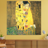 GUSTAV KLIMT - The kiss 1907 Canvas Afdruk (Insitu (Woonkamer))