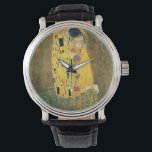 GUSTAV KLIMT - The kiss 1907 Horloge<br><div class="desc">GUSTAV KLIMT - De kus 1907 Olie en goud folie op doek</div>