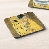 Gustav Klimt The Kiss Art Cork Onderzetter (Linkerzijde)