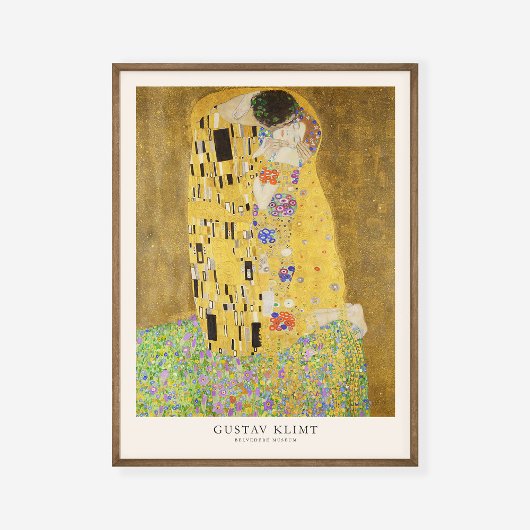 Gustav Klimt the Kiss Art Exhibition Poster Print
