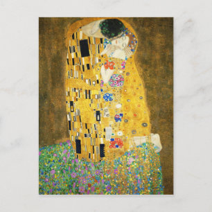 Gustav Klimt The Kiss  Art Nieuw schilderen Briefkaart