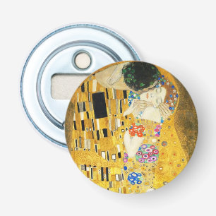 Gustav Klimt The Kiss Art Nieuw schilderen Button Flesopener