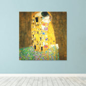 Gustav Klimt The Kiss  Art Nieuw schilderen Canvas Afdruk (Insitu (Houten vloer))